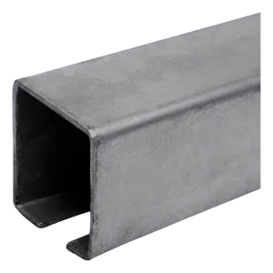 PSG ajorata teräksinen C-profiili liukuporteille 80×80 mm – 7000 mm