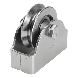 PSG – teräksinen juoksurulla V halk. 68 mm liukuportille kiskojärjestelmässä