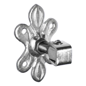 Säädettävä portinsarana koristekilvellä M20 160×105×6 mm teräs sinkitty