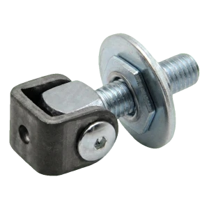 PSG säädettävä sarana hitsaukseen M12 sinkitty mustalla korvalla