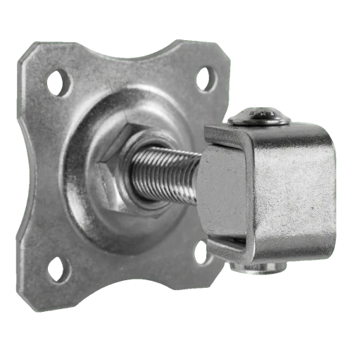 Säädettävä porttisarana koristekilpellä M16 80×80 mm teräs sinkitty 001-363 (1)