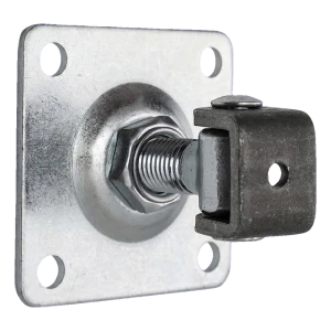 PSG säädettävä portinsarana M16 kilpi 100×100×4 mm sinkitty