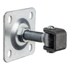 PSG säädettävä porttisarana M20 kilpilevy 100×100 mm sinkitty – musta korva