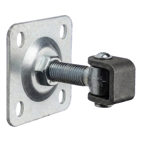 PSG säädettävä porttisarana M20 kilpilevy 100×100 mm sinkitty – musta korva 001-373 (1)