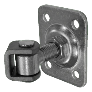 PSG säädettävä portinsarana M16 suorakaiteen muotoisella kiinnityslevyllä 75x55 mm sinkitty