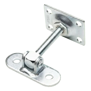 PSG säädettävä porttisarana M12 kahdella asennuslevyllä sinkitty