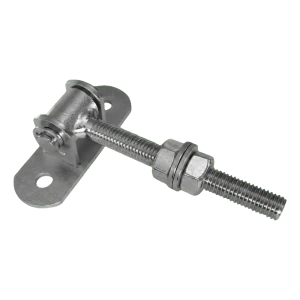 Säädettävä sarana M12 teräs L-115 mm, kiinnityslevy 90×30 mm portteihin ja aidanportteihin