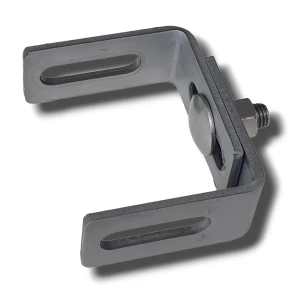 Säädettävä kiinnike C/S teräskulmilla 65x65mm ruostumaton teräs H17