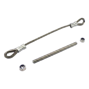 PSG Turvakaapeli teräksestä liukunoveen 300 mm kierretangolla M12