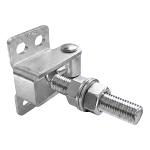 Säädettävä taivutettu sarana M16 porteille ja aidoille – 180° / 125 mm, sinkitty