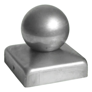 Terässomitin aitatolpalle 100×100 mm pallolla Ø 60 mm – raaka