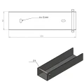 C-kisko liitinpidin perustukseen 300x50 sinkitty GPV-700-54 (3)