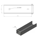 Ceownik-liitin kiinnitys perustusteille 200x55 sinkitty GPV-700-24 (3)
