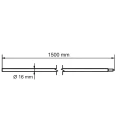 Kokoonpantava maadoituselektrodi Morse-kartioliitoksella ø 16 x 1500 mm – kuumasinkitty teräs 001-774 (2)