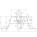 Alumiininen trapetsisilta H100 L330 EPDM 2 mm tiivisteellä PV-asennukseen 001-779 (2)