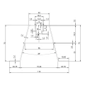 Alumiininen trapetsisiltä PV EPDM H70 L330 trapettilevykatolle 001-777 (2)