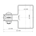 Aitapaneelien päätekiinnike 60x40 musta GPV-700-12 (3)
