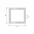 Alumiiniputki suorakulmainen 25×100×2 mm – suljettu profiili EN AW-6060, L=2000 mm 001-855 (2)
