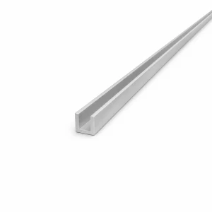Alumiininen U-profiili EN AW-6060 C/U 12×12×2 mm, pituus 2000 mm