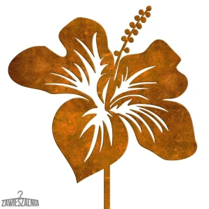 Puutarhakoristekoristelu – Hibiskus corten-teräksestä 19×97 cm