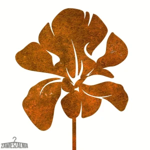 Zawieszalnia – puutarhakoriste Ruosteinen Iriisi corten-teräksestä XL 17×96 cm