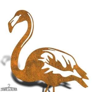 Zawieszalnia – puutarhakoriste Flamingo XXL corten-teräksestä 97 cm