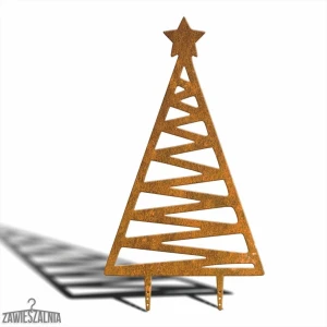 Zawieszalnia – puutarhakoriste joulukuusi Zygzak XXL 92 cm Corten-teräksestä