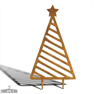 Riippuva koristejoulukuusi puutarhaan XXL 92 cm – corten-teräs, raitakuvio