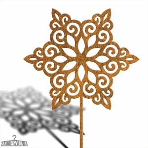 Biżuteria Ogrodowa – puutarhakoriste Lumitähti XXL 93 cm corten-teräs