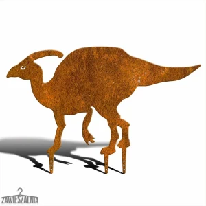 Puutarhakoriste – teräksinen dinosaurus Parasaurolophus XXL 90 cm corten