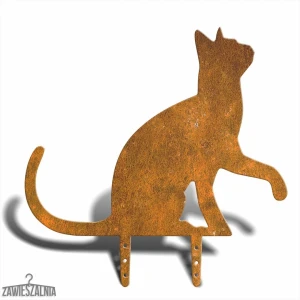 Zawieszalnia puutarhan pelote Kissa Tassut L 41×42 cm – Corten-teräs luonnollisella patinalla