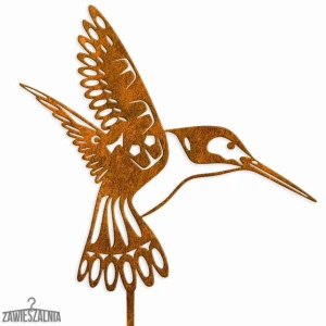 Zawieszalnia – puutarhakoriste Ruosteinen Kolibri XL, corten-teräskoriste 22×102 cm