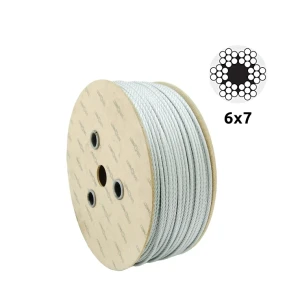Galvanoitu teräsvaijeri Ø4,0 mm – rakenne 6×7, kuituydin