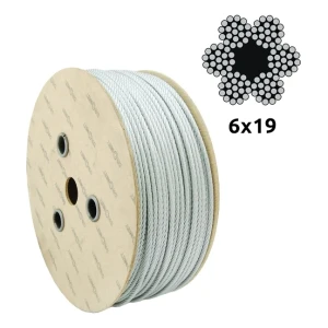 Galvanoitu teräsvaijeri Ø12,0 mm 6×19 kuitusydämellä FC