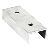 PV-asennusprofiilin liitin, alumiini, 120 mm – U-profiili 25×45×25