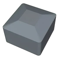 Harmaa LLDPE-päätytulppa PV-asennusprofiiliin 40×40 mm – tyyppi 1