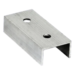 PV-kiinnitysprofiilin liitin, alumiini, 100 mm – U-profiili 25×45×25