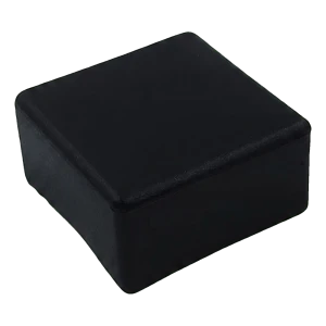 Musta tasainen päätytulppa PV-asennusprofiiliin 40×40 mm – tyyppi 3 LLDPE