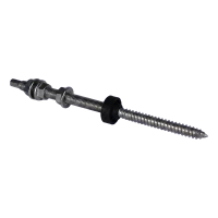 Kaksoiskierrepultti M10×200 A2 PV-sovittimiin ja -kolmioihin, EPDM-tiivisteellä