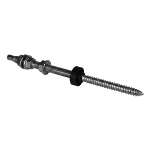 Kaksoiskierrepultti M10×200 A2 PV-sovittimiin ja -kolmioihin, EPDM-tiivisteellä