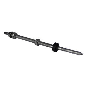 Kaksoiskierrepultti M10x250 ruostumattomasta A2-teräksestä aurinkosähköasennuksiin
