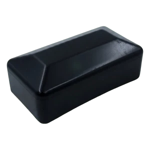 Musta UFR-päätytulppa PV-asennusprofiileille 80×40 mm – LLDPE-polyeteeni