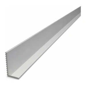 Kolmiorimallinen alumiinikulmaprofiili urallinen 40×20×2,6 mm – L-profiili, pituus 2000 mm