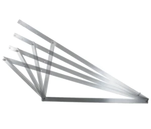 Säädettävä asennuskolmio alumiini 6060 15°-30° 1500x580x1050 mm M10