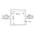 Aitapaneelikiinnike, välipylväs, 80×80 mm, musta RAL 9005 – täydellinen sarja 001-616 (4)