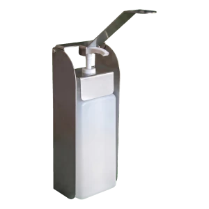 Kyynärpääannostelija desinfiointiaineelle, ruostumaton teräs, 1000 ml