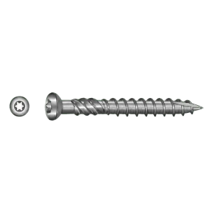 TOBSTEEL Quadra-Speed terassiruuvi ART. 9001 A2-ruostumaton teräs 5,0 x 70 mm TX25