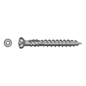 TOBSTEEL Quadra-Speed terassiruuvi ART. 9001 ruostumaton teräs A2 5,0×80 mm TX25
