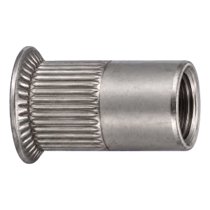 Ruostumaton A4 Niittimutteri M6×16 mm – kartiokanta, uurrettu runko – laatikko 250 kpl