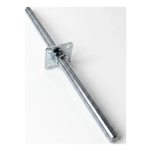 Säädettävä pilarikenkä 80×80 mm, M24-kierre – korkeus 500 mm, sinkitty